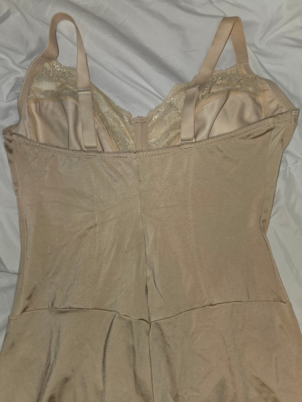 Maidenform Nude Lace-Top Full Body Shapewear Bodysuit Sz 42DD - Picture 4 of 8